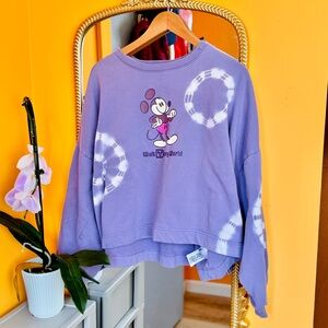 🎅 3/$15 SALE Disney Women’s Purple Mickey Mouse Crewneck Sweatshirt 2X